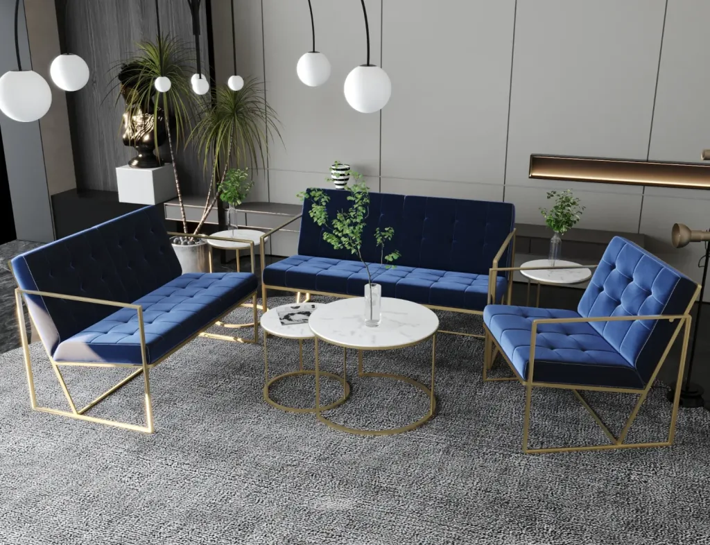 طقم انتريه مودرن كحلي ازرق