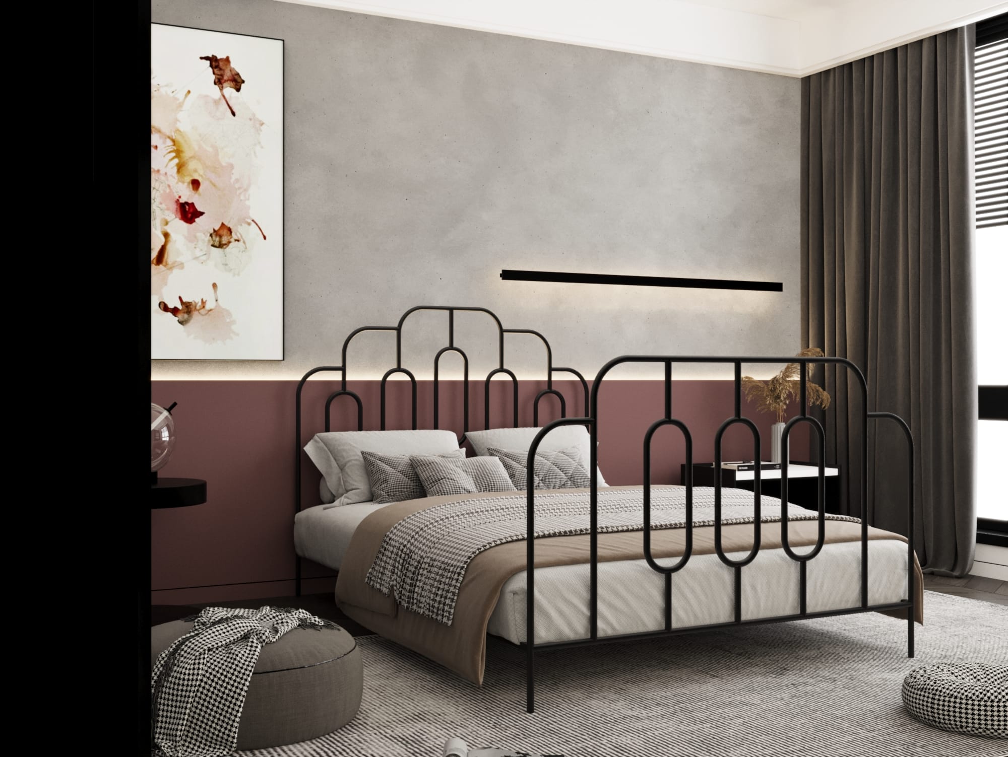 سرير حديد فورجيه