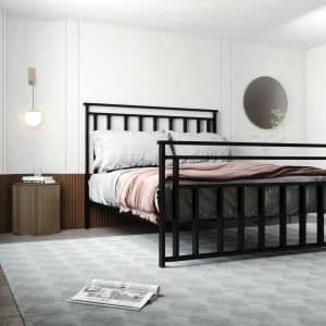 سرير نوم للمتزوجين 160 سم من الحديد بتصميم عصري