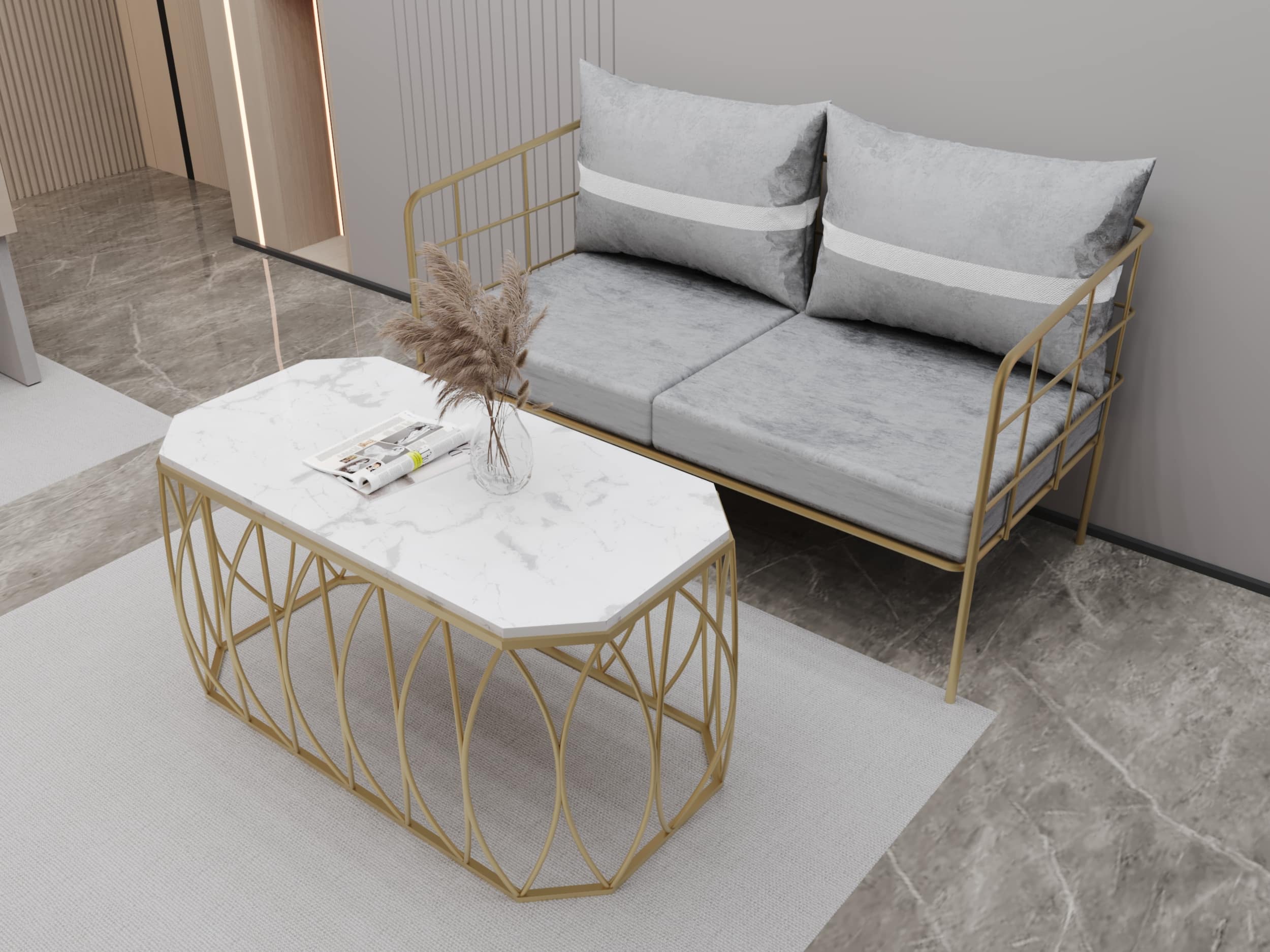 انتريه مودرن رمادي كنبة انتريه مودرن