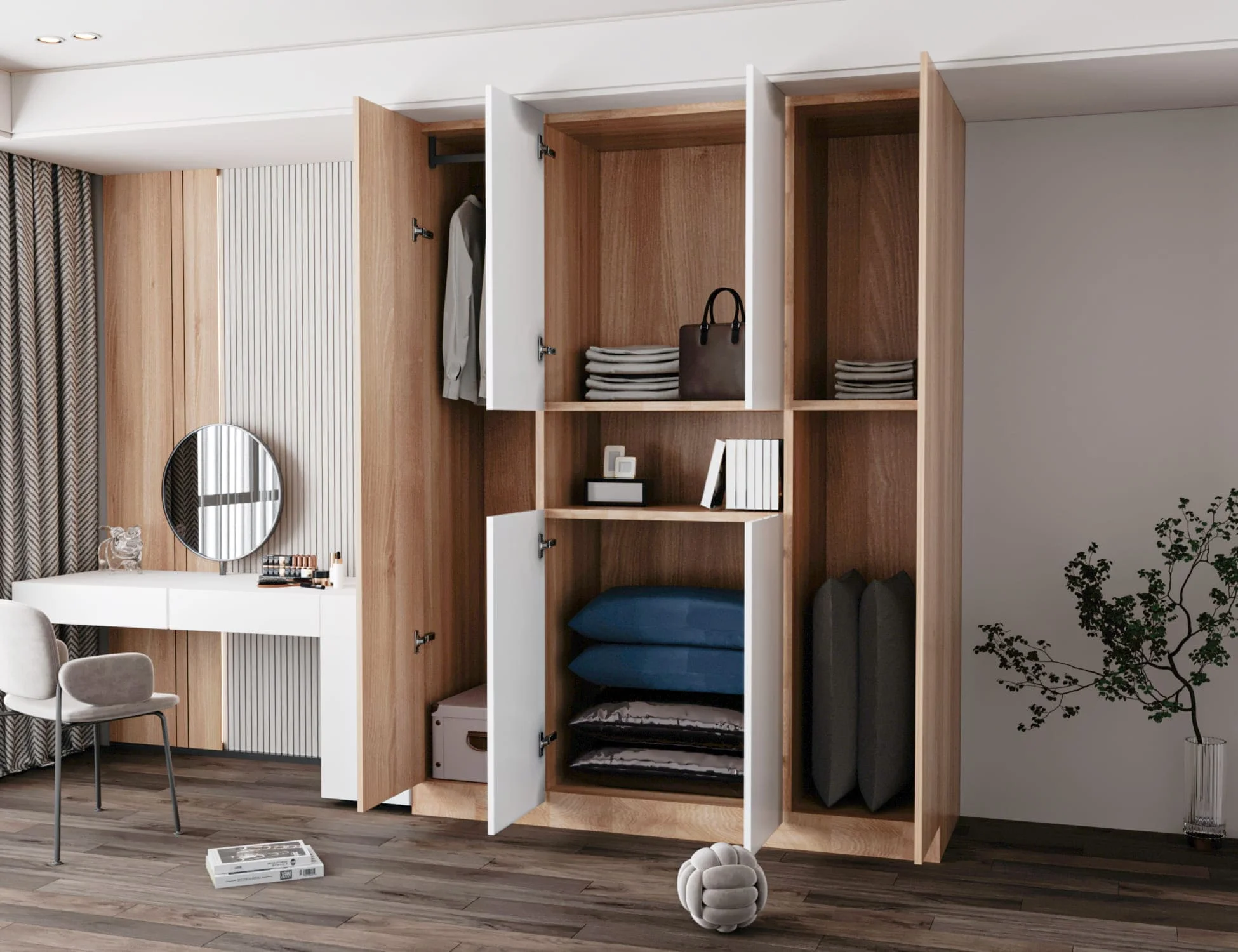 سكاي دولاب خشب مودرن