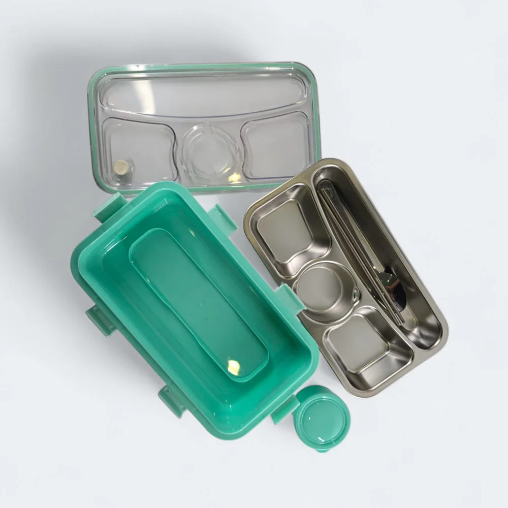 لانش بوكس صحي استانلس حافظ للحرارة ومقسم