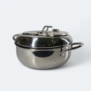 مقلاة استانلس صحية بغطاء وتايمر