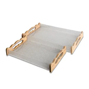 صواني تقديم اكريليك وخشب