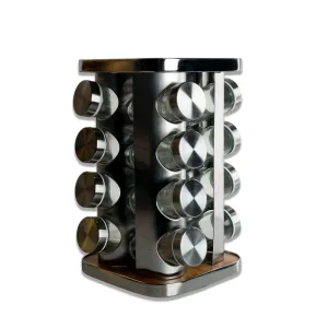 طقم توابل استانلس دوار 16 برطمان