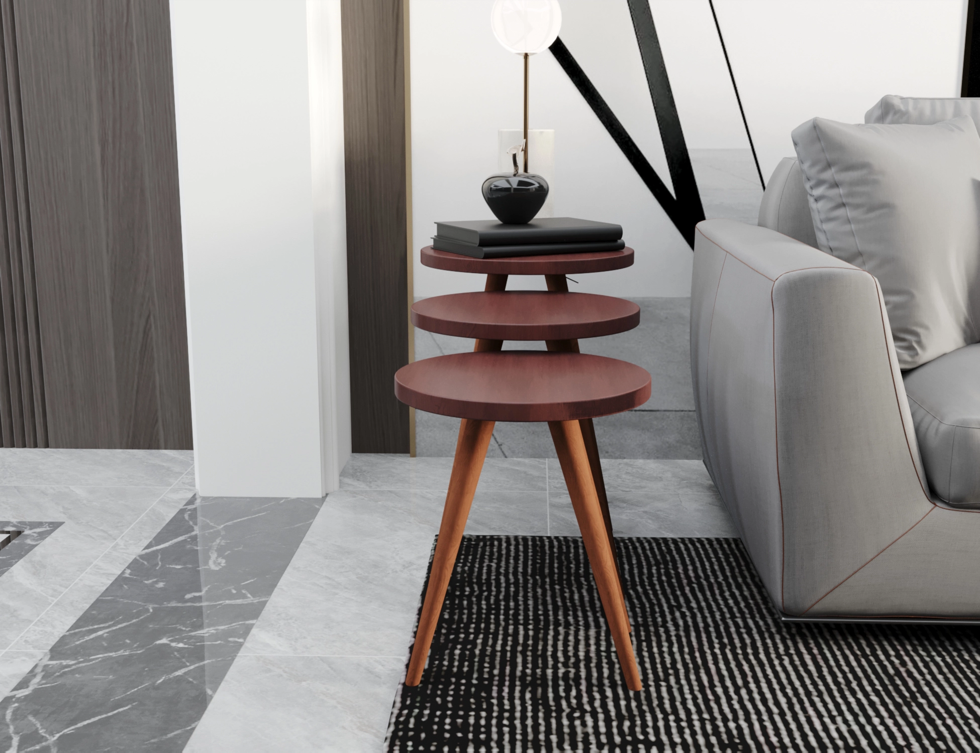 براون تريبل سايد ترابيزة جانبية براون تريبل سايد ترابيزة جانبية