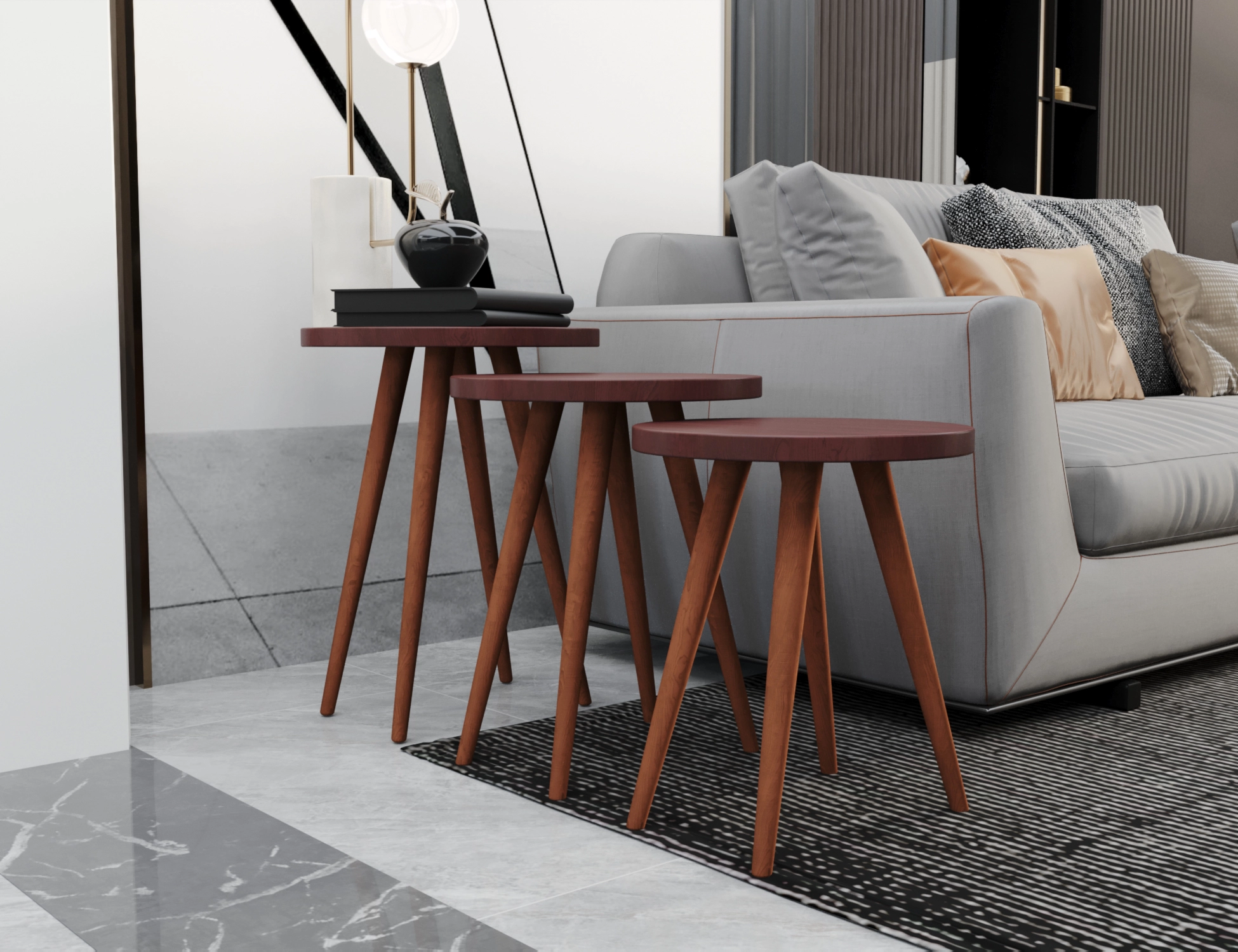 براون تريبل سايد ترابيزة قهوة خشب براون تريبل سايد ترابيزة قهوة خشب