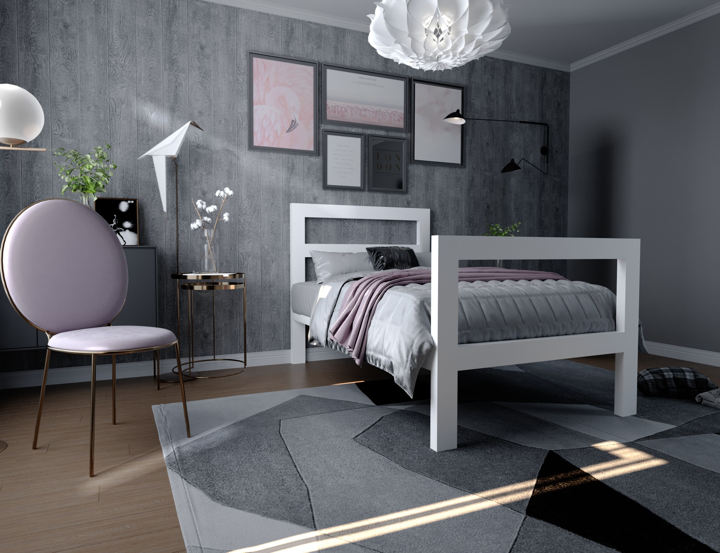 سرير حديد ابيض 120 سم